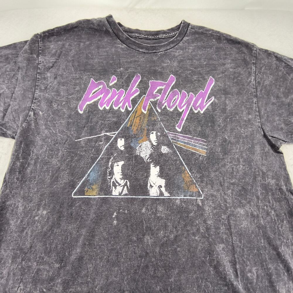 Pink Floyd Band Graphic Short Sleeve Crew Neck T Shirt Adult Mens Size M Gray